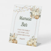 秋カボチャ桃佐バーベビーシャワー台座標識 台座サイン (正面)