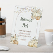 秋カボチャ桃佐バーベビーシャワー台座標識 台座サイン (インサイチュ)