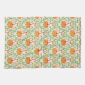 秋カボチャ植物学デザイン キッチンタオル (横)
