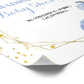 秋カボチャ歓迎の男の子のシャワーのサイン ポスター (角)