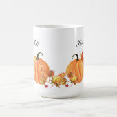 秋カボチャ水カラー紅葉 コーヒーマグカップ (中央)