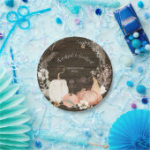 秋カボチャ水彩フローラ感謝恩 ペーパープレート (パーティー)