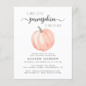 秋カボチャ水彩ベビーシャワー招待状 (正面)