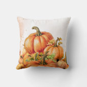 秋カボチャ水彩ベビーシャワー クッション (裏面)