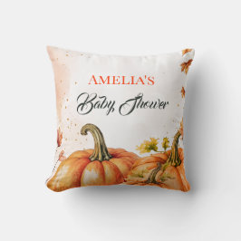 秋カボチャ水彩ベビーシャワー クッション