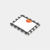 秋カボチャ水牛のプレイドパーソナライズされたノート ポストイット (アングル)