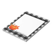 秋カボチャ水牛のプレイドメモパーソナライズされた帳 ノートパッド (回転)