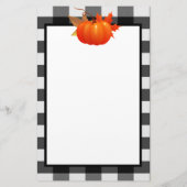秋カボチャ水牛の格子状パーソナライズされた文具 便箋 (裏面)