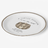 秋カボチャ熊ベビーシャワー ペーパープレート (アングル)