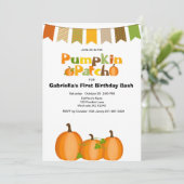秋カボチャ狩り最初の誕生日パーティー 招待状 (スタンド正面)
