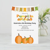 秋カボチャ狩り誕生日パーティー 招待状 (スタンド正面)