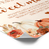 秋カボチャ甘い混乱ベビーシャワーゲームを推測 ポスター (角)