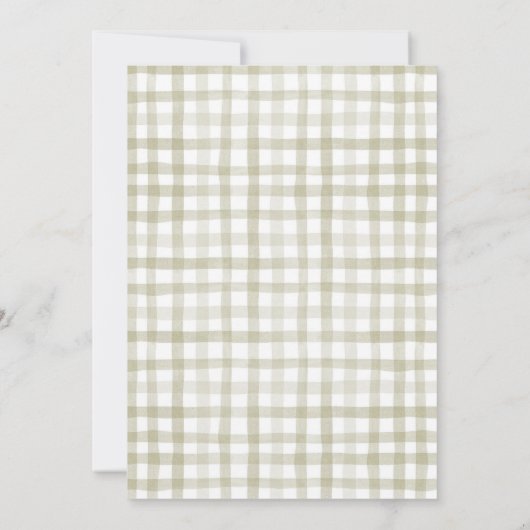 秋カボチャ男の子の衣服赤ちゃんのシャワー 招待状 (裏面)