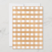 秋カボチャ男の子の衣服赤ちゃんのシャワーInvitati 招待状 (裏面)