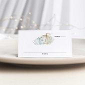 秋カボチャ男の子の赤ちゃんシャワーテーブル プレイスカード