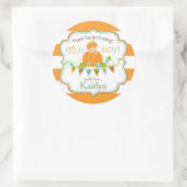 秋カボチャ男の子金ゴールドグリッターベビーシャワー ラウンドシール (バッグ)