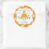 秋カボチャ男の子金ゴールドグリッターベビーシャワー ラウンドシール (バッグ)