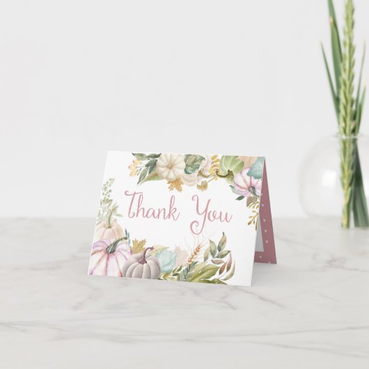 秋カボチャ秋のサンキューカード 招待状 (正面)