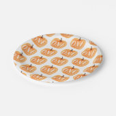 秋カボチャ秋の最初の誕生日ワンパターン ペーパープレート (アングル)