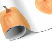 秋カボチャ秋の水彩 ラッピングペーパー (ロールコーナー)