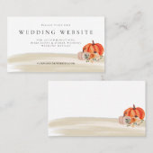 秋カボチャ秋の結婚式Webサイト囲い 名刺 (正面/裏面)