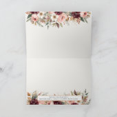 秋カボチャ秋の葉ピンクフローラありがとう カード (内部)