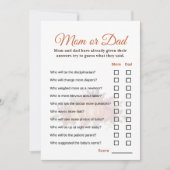 秋カボチャ秋の赤ちゃんシャワー誰のゲームカード 招待状 (正面)