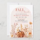 秋カボチャ秋インラブブライダルシャワー招待状 招待状 (正面)