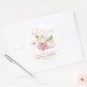 秋カボチャ秋インラブブライダルシャワー ラウンドシール (封筒)