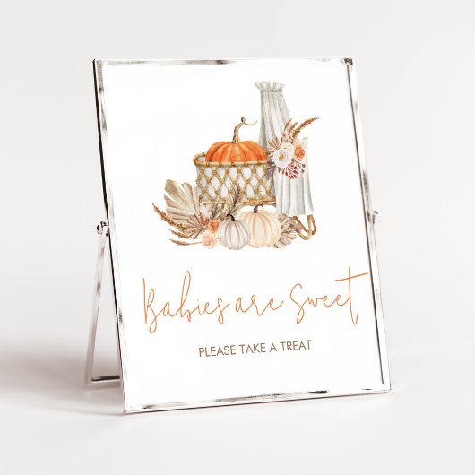 秋カボチャ秋インラブベビーは甘い ポスター