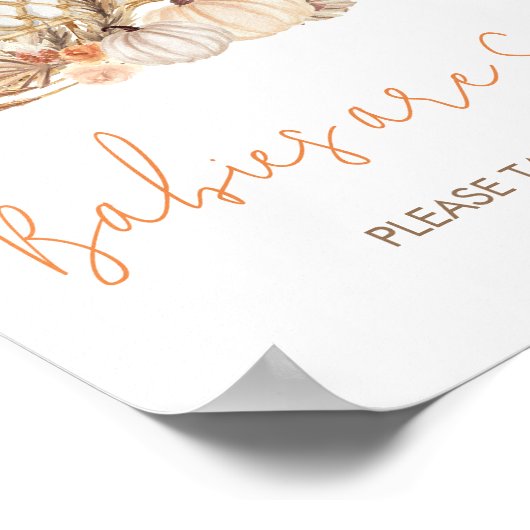 秋カボチャ秋インラブベビーは甘い ポスター (角)