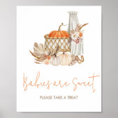 秋カボチャ秋インラブベビーは甘い ポスター (正面)