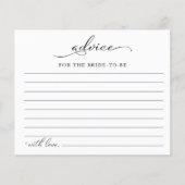 秋カボチャ秋ブライダルシャワーアドバイスカード (正面)