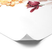 秋カボチャ秋ブライダルシャワーウェルカムサイン ポスター (角)