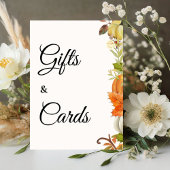 秋カボチャ秋ブライダルシャワーギフト&カード 台座サイン