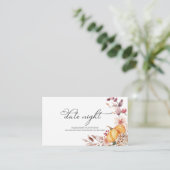 秋カボチャ秋ブライダルシャワーデイトナイトカード エンクロージャーカード (スタンド正面)