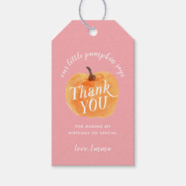 秋カボチャ秋素朴サンキューピンク ギフトタグ