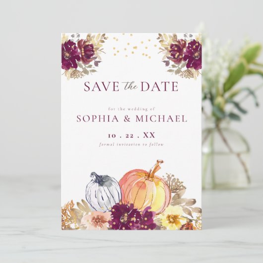 秋カボチャ秋花模様保存日 セーブザデート (スタンド正面)