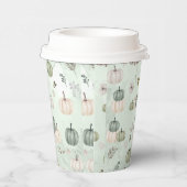 秋カボチャ紅葉グリーン誕生日 紙コップ (右)