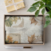 秋カボチャ紅葉素朴ウッドデクページ 薄葉紙 (ギフト)