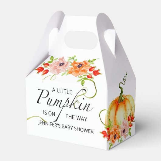 秋カボチャ紙お願い箱 フェイバーボックス (裏面サイド)