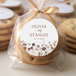 秋カボチャ結婚ヤドフラワー ラウンドシール