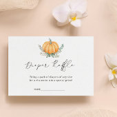 秋カボチャ緑おむつラッフルベビーシャワー エンクロージャーカード