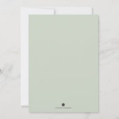 秋カボチャ緑のベビーシャワー 招待状 (裏面)