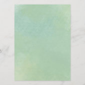 秋カボチャ緑の金ゴールド赤ちゃんシャワーの願い アドバイスカード (裏面)