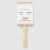 秋カボチャ花模様グリッター結婚式 プログラム ハンドファン (裏面)