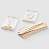 秋カボチャ花模様グリッター結婚式 プログラム ハンドファン (組立なし)