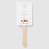 秋カボチャ花模様結婚式 プログラム ハンドファン (裏面)