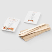 秋カボチャ花模様結婚式 プログラム ハンドファン (組立なし)