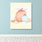 秋カボチャ葉と キャンバスプリント (インサイチュ (ウッドフロア))